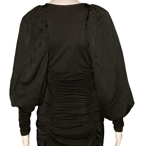 NWT By Malene Birger Cheyla Ruched Long Sleeve Black Maxi Dress - Sz XS - Picture 6 of 11